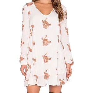 Free People White Embroidered Dress